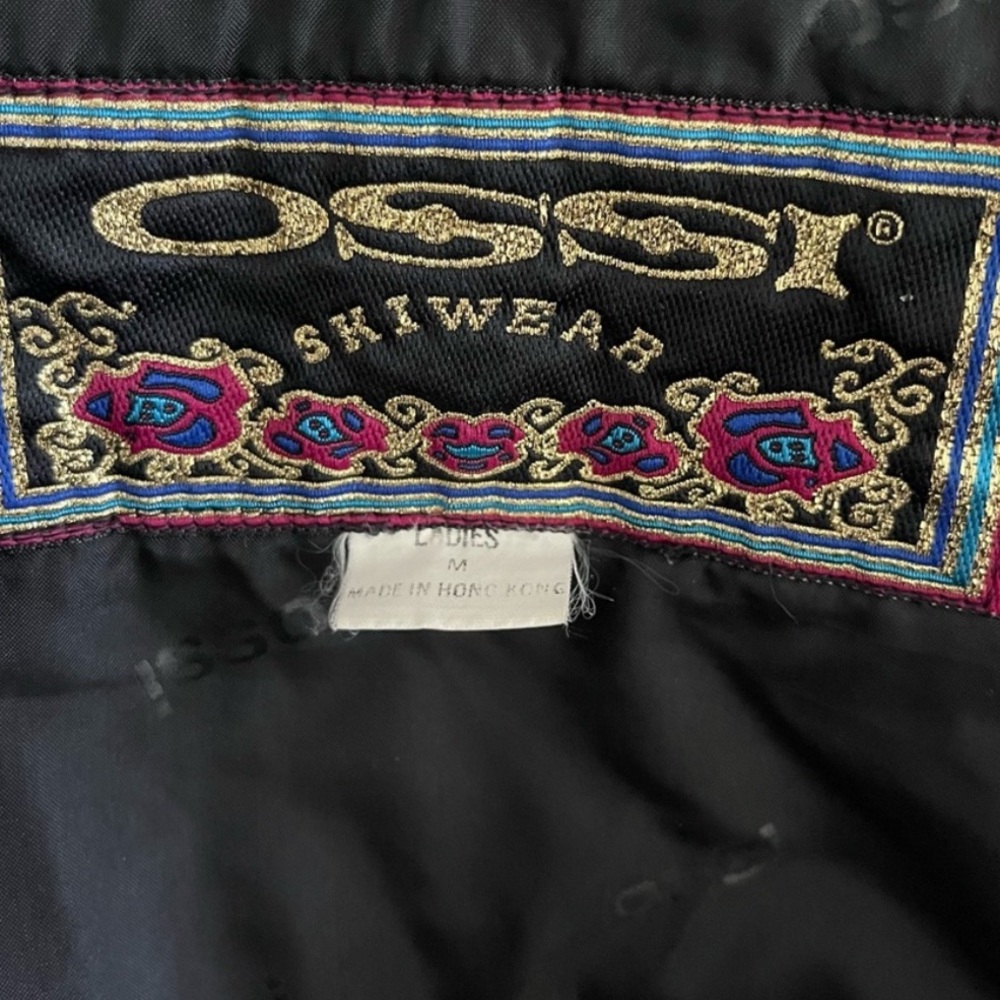 OSSI SKIWEAR Women's Black Vintage Snow Jacket w/Lots of Pockets Zip/Snap-Size M - Picture 5 of 7